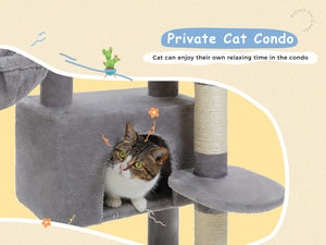 Cat Tree Palace - Cat Scratching Posts USA Cat Scratching Post Specialists | Cat Scratcher Trees & Poles 34.6" Compact Cat Scratching Tree Condo