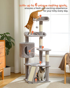 Cat Tree Palace - Cat Scratching Posts USA Cat Scratching Post Specialists | Cat Scratcher Trees & Poles 51.2" Multilevel Cat Scratching Tree