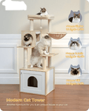 Cat Tree Palace - Cat Scratching Posts USA Cat Scratching Post Specialists | Cat Scratcher Trees & Poles 56" Multi Level Cat Scratching Post / Tree / Pole