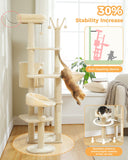 Cat Tree Palace - Cat Scratching Posts USA Cat Scratching Post Specialists | Cat Scratcher Trees & Poles 59" Multilevel Cat Scratching Tree With Condo