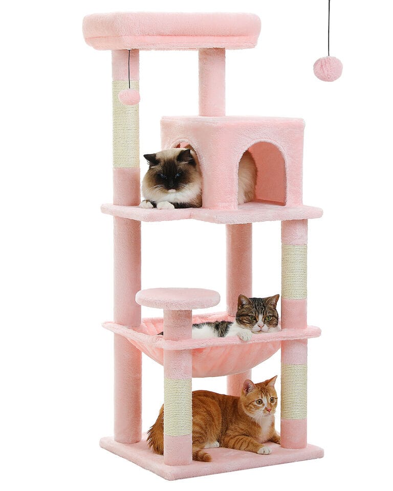 Cat Tree Palace - Cat Scratching Posts USA Cat Scratching Post Specialists | Cat Scratcher Trees & Poles Pink 45.7" Cat Scratching Post / Tree / Pole