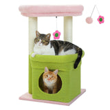 Cat Tree Palace - Cat Scratching Posts USA Cat Scratching Post Specialists | Cat Scratcher Trees & Poles Pink/Green 27.6" Cat Scratching Post / Tree / Pole - Grey