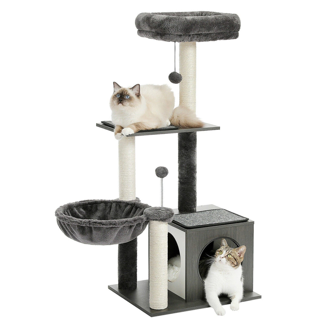 Cat Tree Palace - Cat Scratching Posts USA Cat Furniture Black 43.3