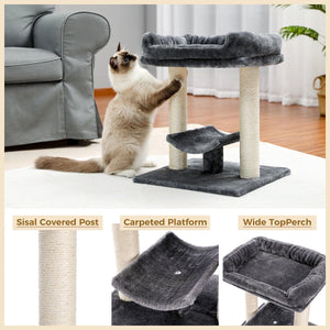 Cat Tree Palace - Cat Scratching Posts USA Cat Scratching Post Specialists | Cat Scratcher Trees & Poles 18.9" Cat Scratching Post / Tree / Pole - Grey