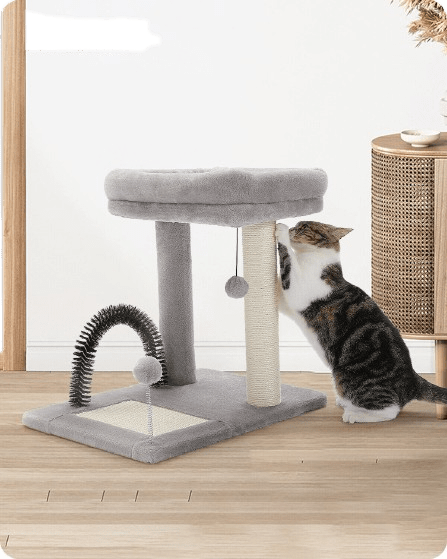 Cat Tree Palace - Cat Scratching Posts USA Cat Scratching Post Specialists | Cat Scratcher Trees & Poles 19.7" Cat Scratching Tree with Groomer