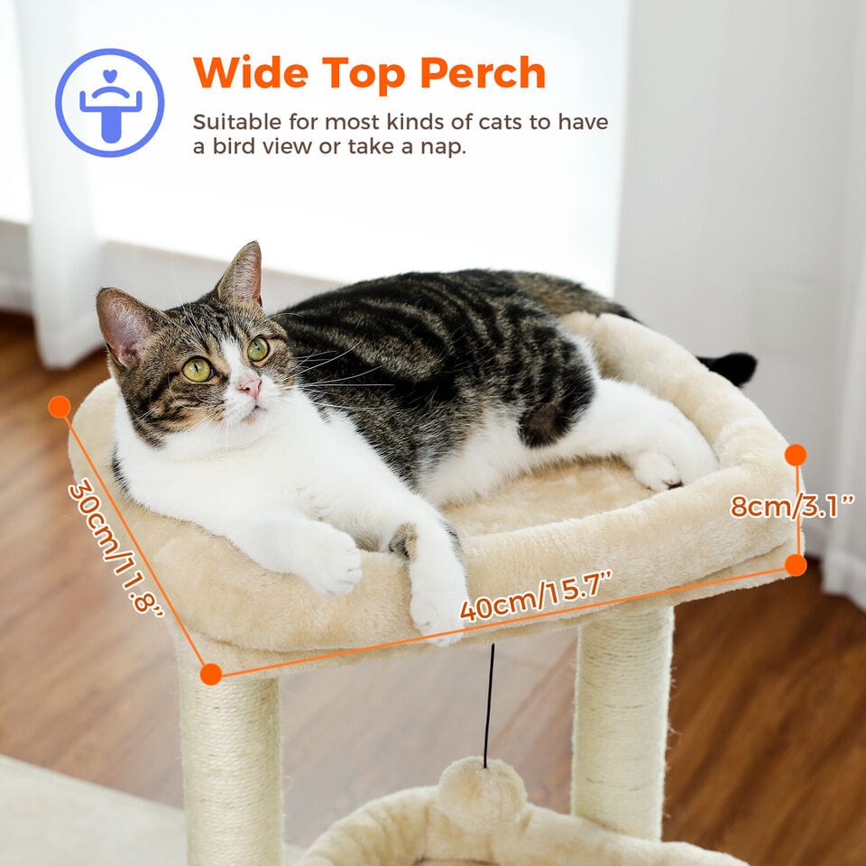 Cat Tree Palace - Cat Scratching Posts USA Cat Scratching Post Specialists | Cat Scratcher Trees & Poles 27.6" Cat Scratching Post / Tree / Pole - Grey