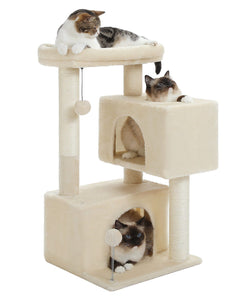Cat Tree Palace - Cat Scratching Posts USA Cat Scratching Post Specialists | Cat Scratcher Trees & Poles 31.5" Cat Scratching Tree with Condos