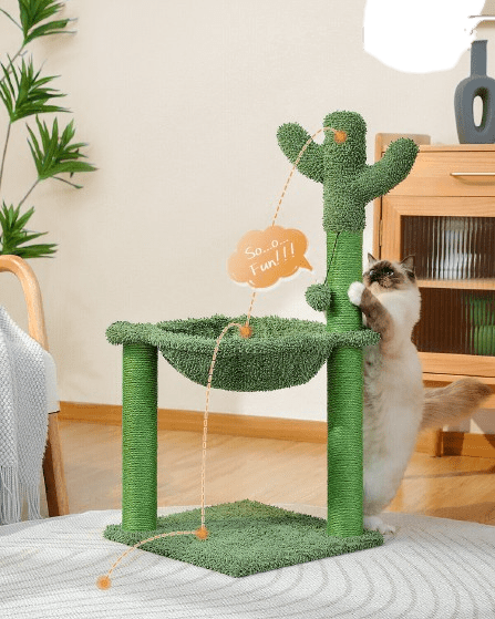 Cat Tree Palace - Cat Scratching Posts USA Cat Scratching Post Specialists | Cat Scratcher Trees & Poles 33" Cactus Cat Scratching Post / Tree / Pole - Green