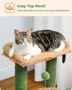 Cat Tree Palace - Cat Scratching Posts USA Cat Scratching Post Specialists | Cat Scratcher Trees & Poles 33" Cactus Condo Cat Scratching Tree