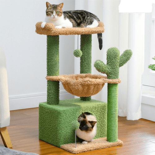 Cat Tree Palace - Cat Scratching Posts USA Cat Scratching Post Specialists | Cat Scratcher Trees & Poles 33" Cactus Condo Cat Scratching Tree