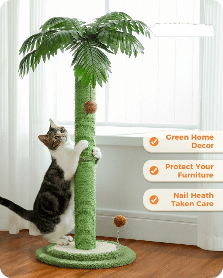 Cat Tree Palace - Cat Scratching Posts USA Cat Scratching Post Specialists | Cat Scratcher Trees & Poles 33" Cat Palm Tree Scratching Post/ Pole