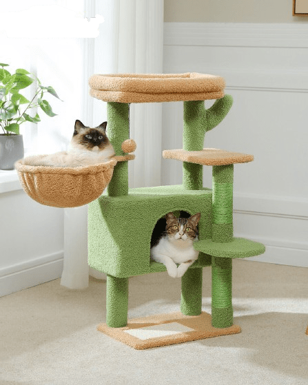 Cat Tree Palace - Cat Scratching Posts USA Cat Scratching Post Specialists | Cat Scratcher Trees & Poles 34.6" Compact Cat Scratching Tree Condo