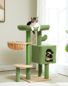 Cat Tree Palace - Cat Scratching Posts USA Cat Scratching Post Specialists | Cat Scratcher Trees & Poles 35.4" Cactus Cat Scratching Tree with Condo