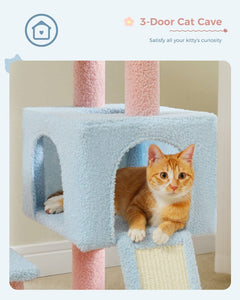 Cat Tree Palace - Cat Scratching Posts USA Cat Scratching Post Specialists | Cat Scratcher Trees & Poles 47.2" Flower Top Cat Tree Condo