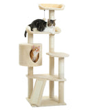 Cat Tree Palace - Cat Scratching Posts USA Cat Scratching Post Specialists | Cat Scratcher Trees & Poles Beige 51.2" Multilevel Cat Scratching Tree