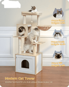 Cat Tree Palace - Cat Scratching Posts USA Cat Scratching Post Specialists | Cat Scratcher Trees & Poles 56" Multi Level Cat Scratching Post / Tree / Pole
