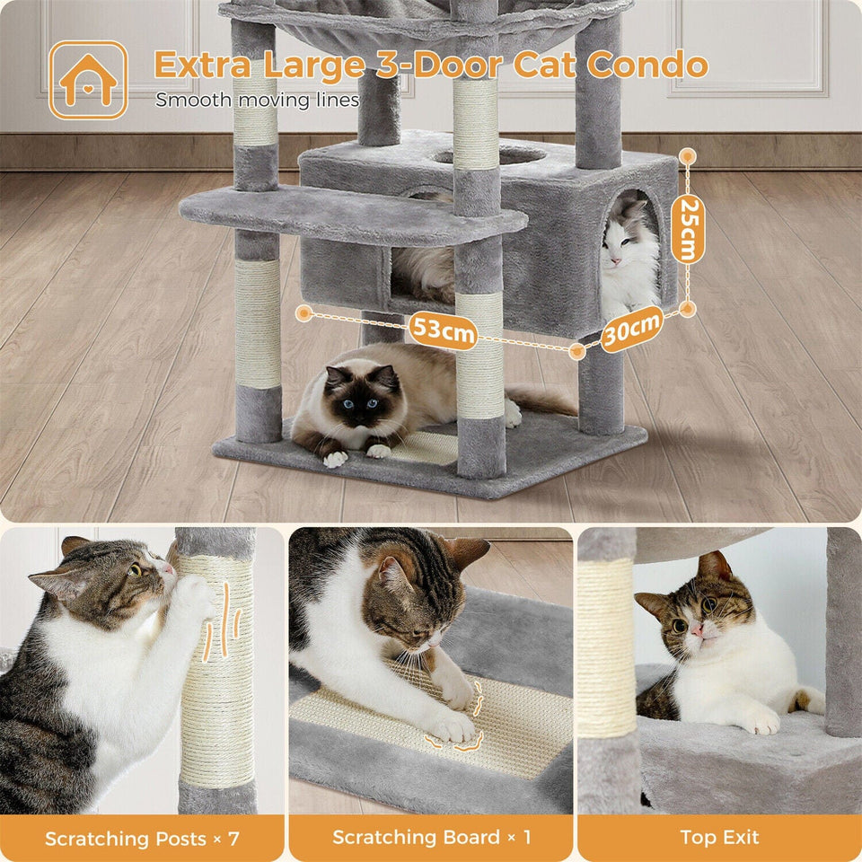 Cat Tree Palace - Cat Scratching Posts USA Cat Scratching Post Specialists | Cat Scratcher Trees & Poles 72.4" Multi Level Cat Scratching Tree with Condos