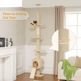 Cat Tree Palace - Cat Scratching Posts USA Cat Scratching Post Specialists | Cat Scratcher Trees & Poles 82.7" - 107.8" Floor to Ceiling Cat Scratching Pole with Condo & Nest