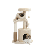 Cat Tree Palace - Cat Scratching Posts USA Cat Scratching Post Specialists | Cat Scratcher Trees & Poles Beige 32.7" Cat Scratching Tree/ Post/ Pole