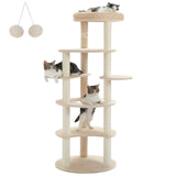 Cat Tree Palace - Cat Scratching Posts USA Cat Scratching Post Specialists | Cat Scratcher Trees & Poles Beige 61" Cat Scratching Tree/ Pole/ Post