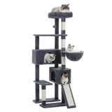 Cat Tree Palace - Cat Scratching Posts USA Cat Scratching Post Specialists | Cat Scratcher Trees & Poles Dark Gray 60" Multilevel Cat Scratching Tree