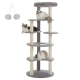 Cat Tree Palace - Cat Scratching Posts USA Cat Scratching Post Specialists | Cat Scratcher Trees & Poles Gray 61" Cat Scratching Tree/ Pole/ Post