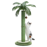 Cat Tree Palace - Cat Scratching Posts USA Cat Scratching Post Specialists | Cat Scratcher Trees & Poles Green 33" Cat Palm Tree Scratching Post/ Pole