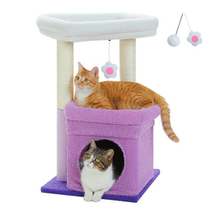 Cat Tree Palace - Cat Scratching Posts USA Cat Scratching Post Specialists | Cat Scratcher Trees & Poles Purple 27.6" Cat Scratching Post / Tree / Pole