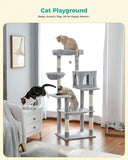 Cat Tree Palace 56" Cat Scratching Post / Tree / Pole with Condo
