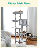 Cat Tree Palace 56" Cat Scratching Post / Tree / Pole with Condo
