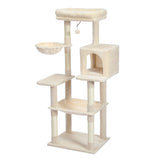 Cat Tree Palace Beige 56" Cat Scratching Post / Tree / Pole with Condo
