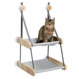 Cat Tree Palace - Cat Scratching Posts USA Cat Beds Two Level Cat Window Perch Hammock