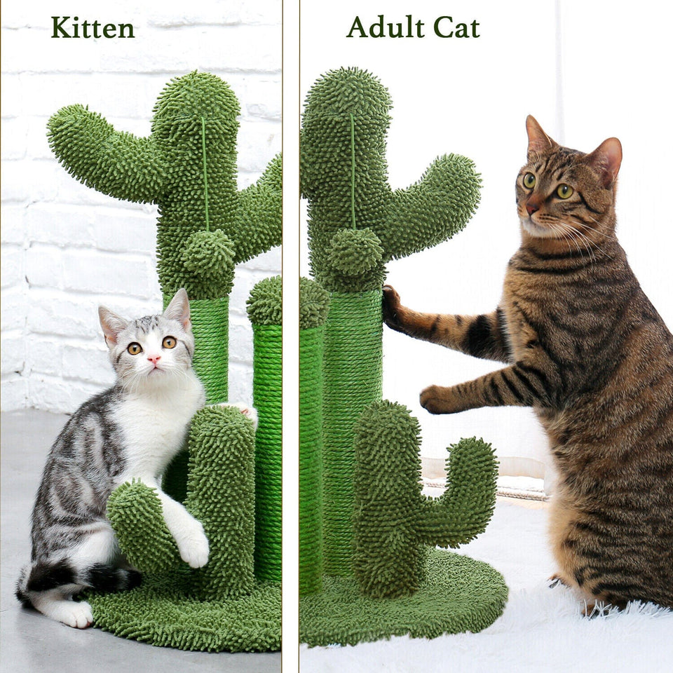 Cat Tree Palace - Cat Scratching Posts USA Cat Furniture 27" Cactus Cat Scratching Post / Tree / Pole - Green