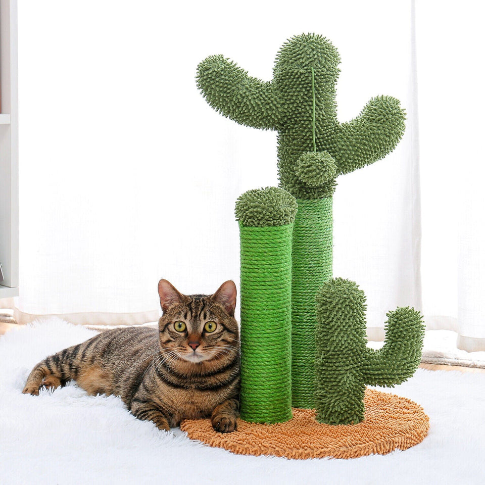 Cat Tree Palace - Cat Scratching Posts USA Cat Furniture 27" Cactus Cat Scratching Post / Tree / Pole - Green