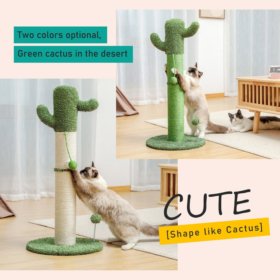 Cat Tree Palace - Cat Scratching Posts USA Cat Furniture 33.5" Cactus Cat Scratching Post / Tree / Pole