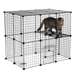 Cat Tree Palace - Cat Scratching Posts USA Cat Furniture 34 Piece Multi Configure Pet Playpen
