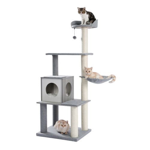 Cat Tree Palace - Cat Scratching Posts USA Cat Furniture 61" Cat Scratching Post / Tree / Pole - Grey