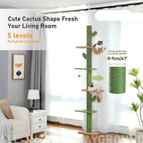 Cat Tree Palace - Cat Scratching Posts USA Cat Scratching Post Specialists | Cat Scratcher Trees & Poles 108" Cactus Adjustable Floor to Ceiling Cat Scratching Post / Tree / Pole - Green