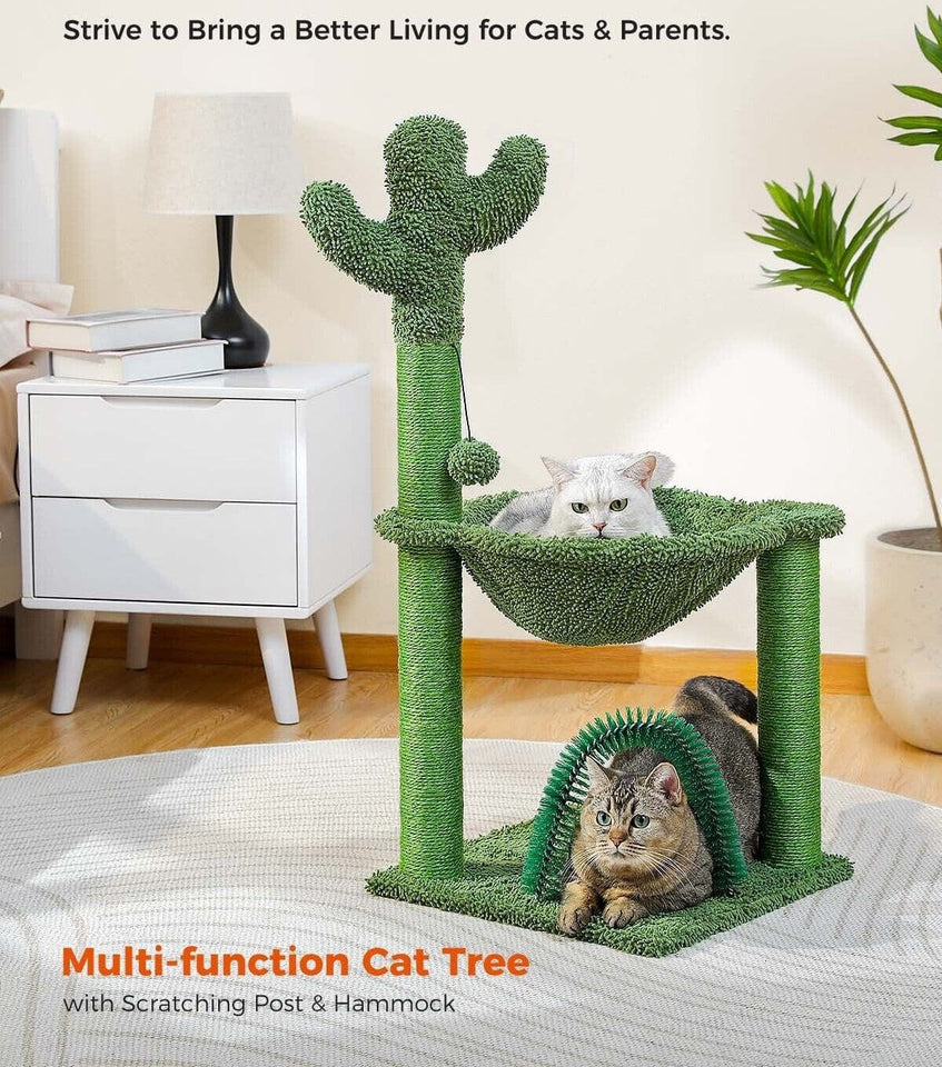 Cat Tree Palace - Cat Scratching Posts USA Cat Scratching Post Specialists | Cat Scratcher Trees & Poles 35.4" Cactus Cat Scratching Post / Tree / Pole - Green﻿