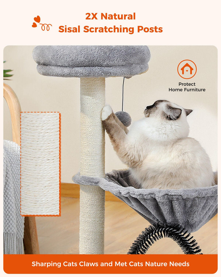 Cat Tree Palace - Cat Scratching Posts USA Cat Scratching Post Specialists | Cat Scratcher Trees & Poles 35.4" Cat Scratching Post / Tree / Pole - Grey
