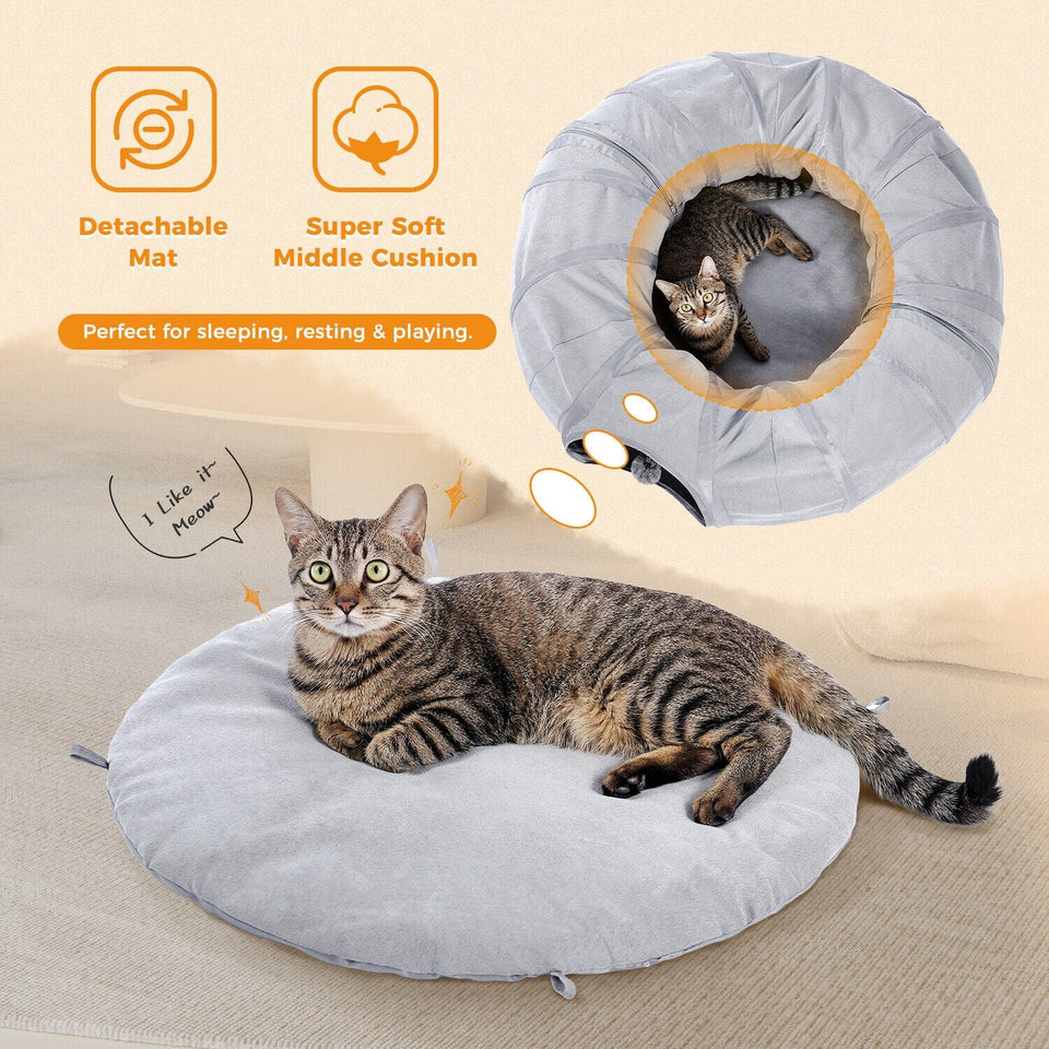 Cat Tree Palace - Cat Scratching Posts USA Cat Scratching Post Specialists | Cat Scratcher Trees & Poles Collapsible Round Cat Tunnel